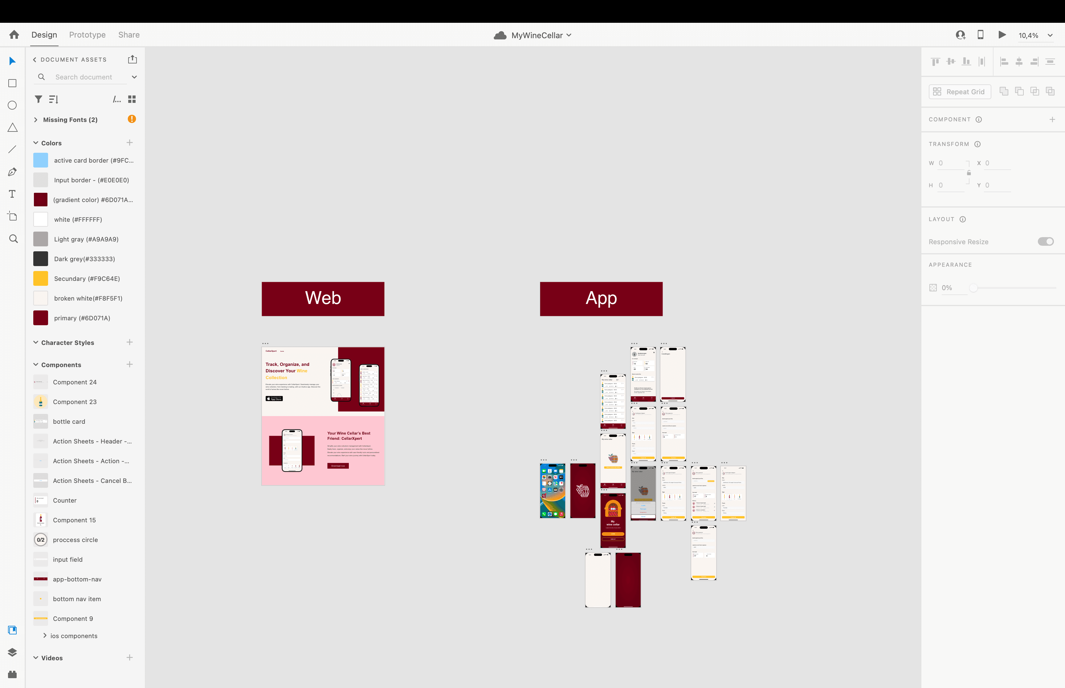 Adobe design page